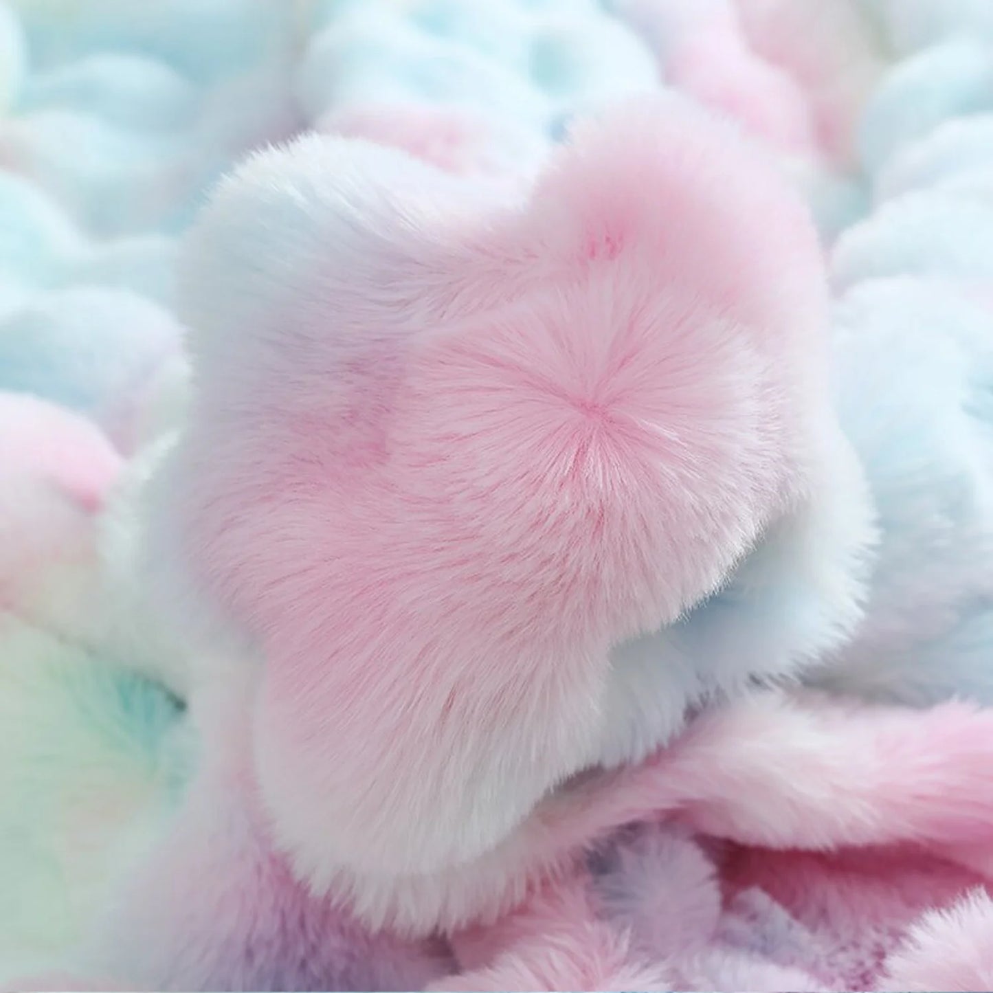 Tie Dye Pink Faux Rabbit Fur Throw Blanket for Couch Chair Soft Warm Girls Blaneket Fluffy Plush Bubble Throw Blanket Luxury Cute Cozy Fuzzy Girls Blankets 40×63 Inches