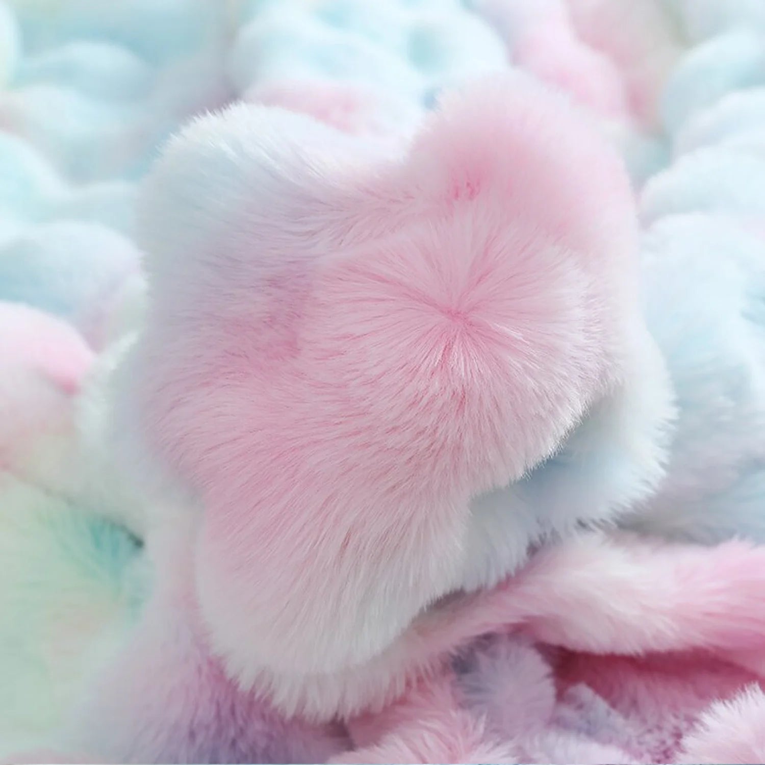 Tie Dye Pink Faux Rabbit Fur Throw Blanket for Couch Chair Soft Warm Girls Blaneket Fluffy Plush Bubble Throw Blanket Luxury Cute Cozy Fuzzy Girls Blankets 40×63 Inches