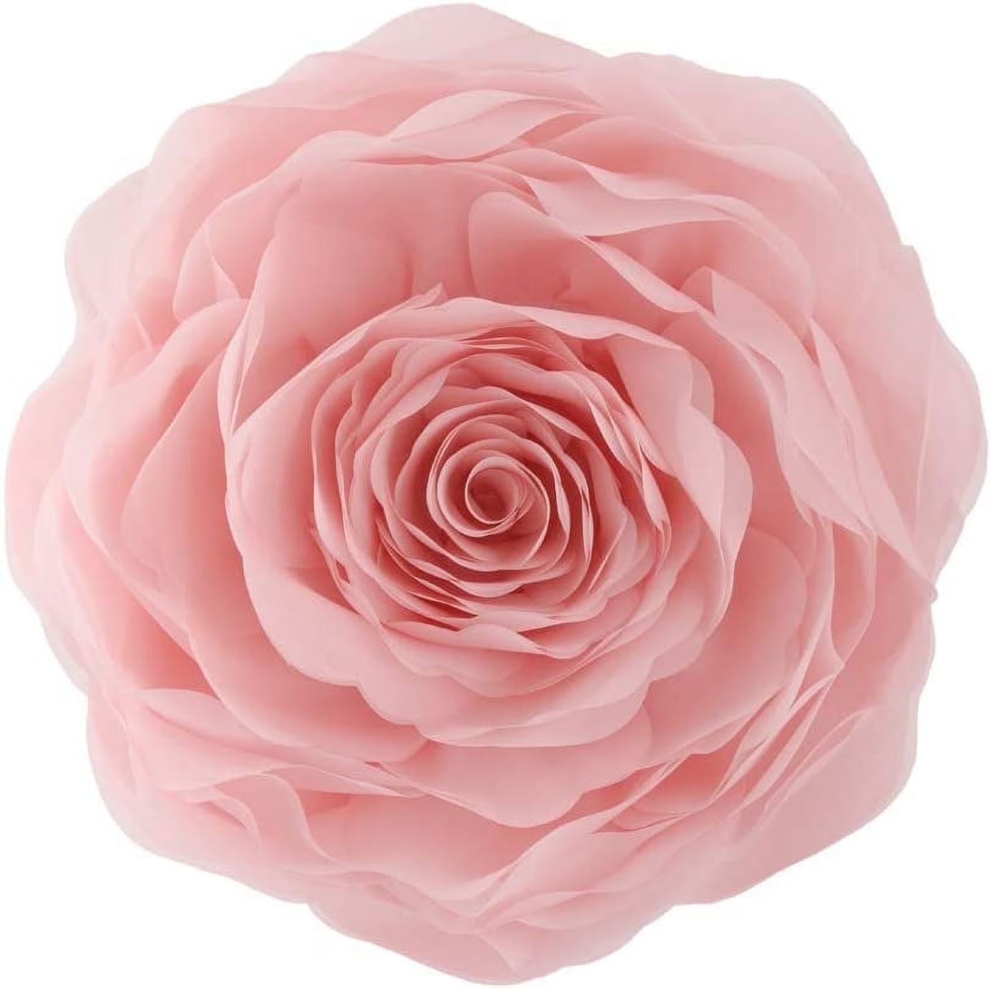 Throw Pillow Decorative Soft round Pillows 3D Accent Flower Pillows Handmade Cushion for Bed Sofa Home Bedding 12 Inch Bright Pink