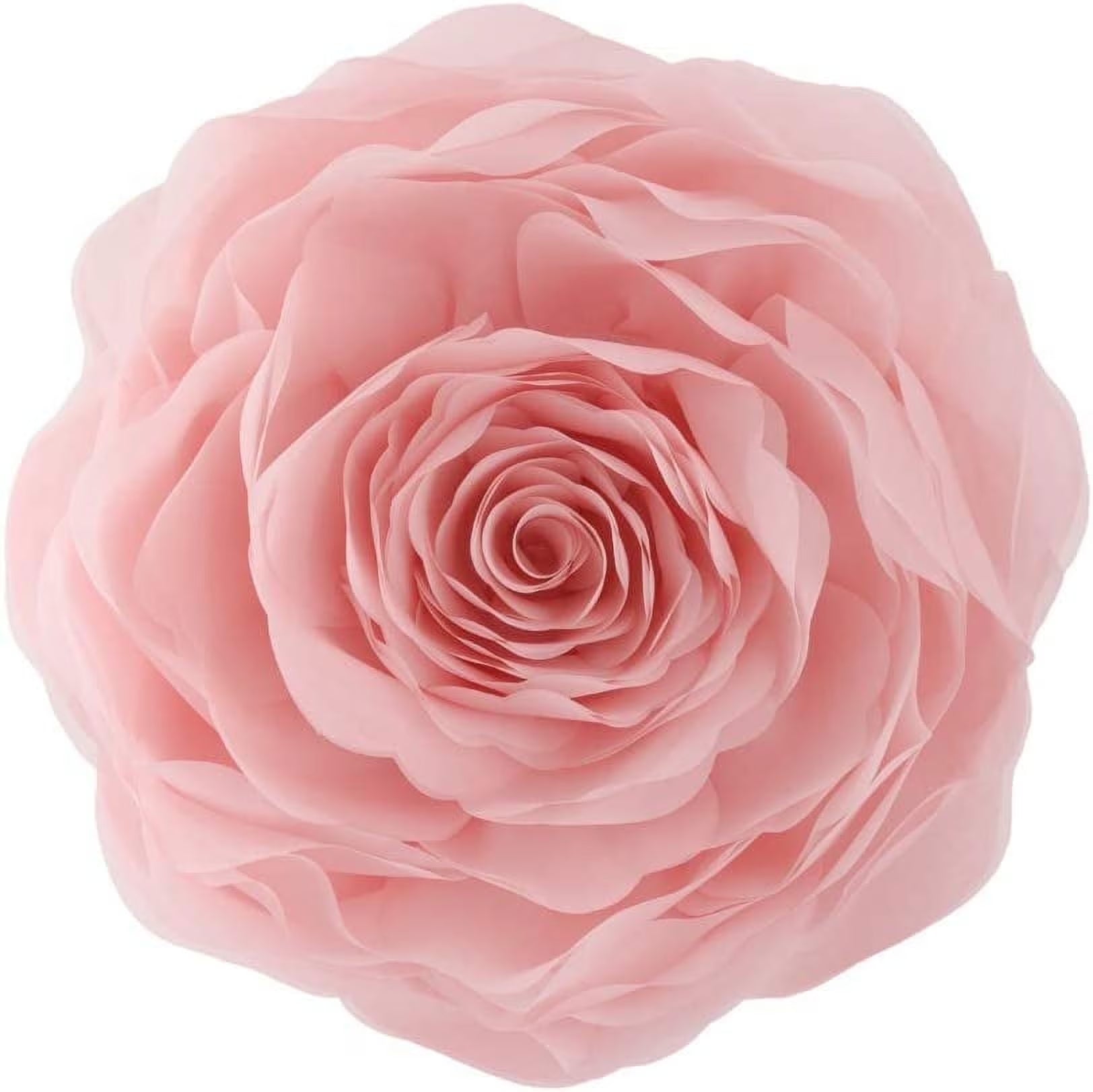 Throw Pillow Decorative Soft round Pillows 3D Accent Flower Pillows Handmade Cushion for Bed Sofa Home Bedding 12 Inch Bright Pink