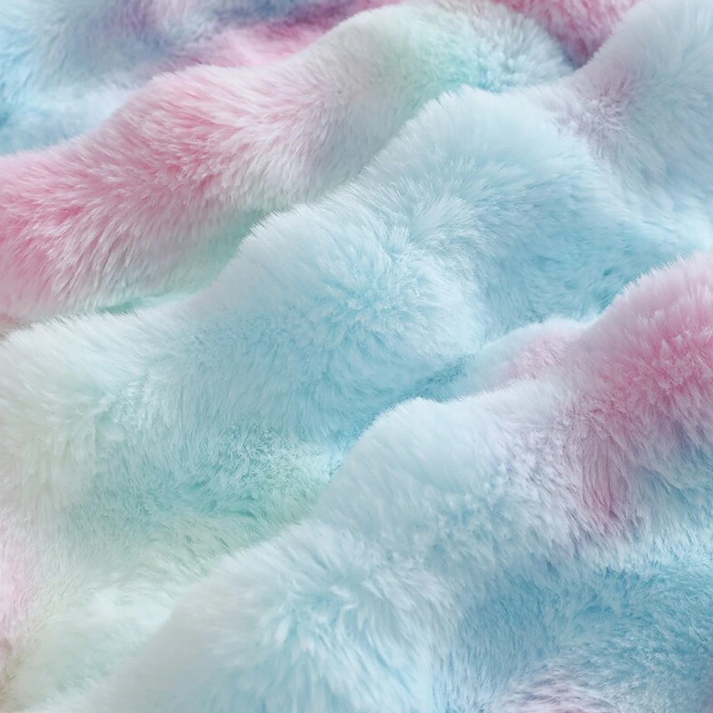 Tie Dye Pink Faux Rabbit Fur Throw Blanket for Couch Chair Soft Warm Girls Blaneket Fluffy Plush Bubble Throw Blanket Luxury Cute Cozy Fuzzy Girls Blankets 40×63 Inches