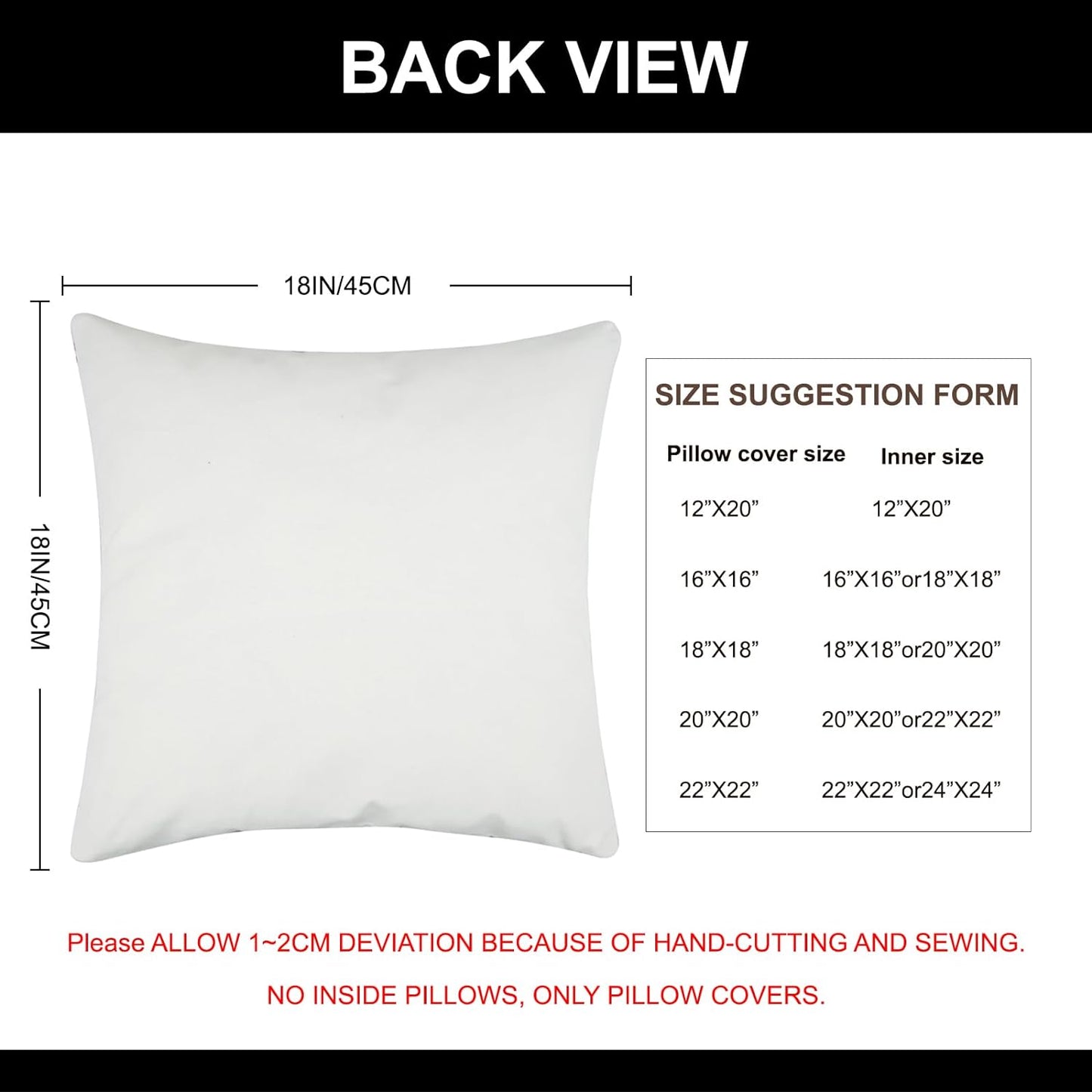 Set of 2 Farmhouse Decor Stripe Patchwork Black Linen Throw Pillow Covers,Modern Tan Faux Leather Accent Pillow Covers 18X18 Inch,Navy Blue Stripe