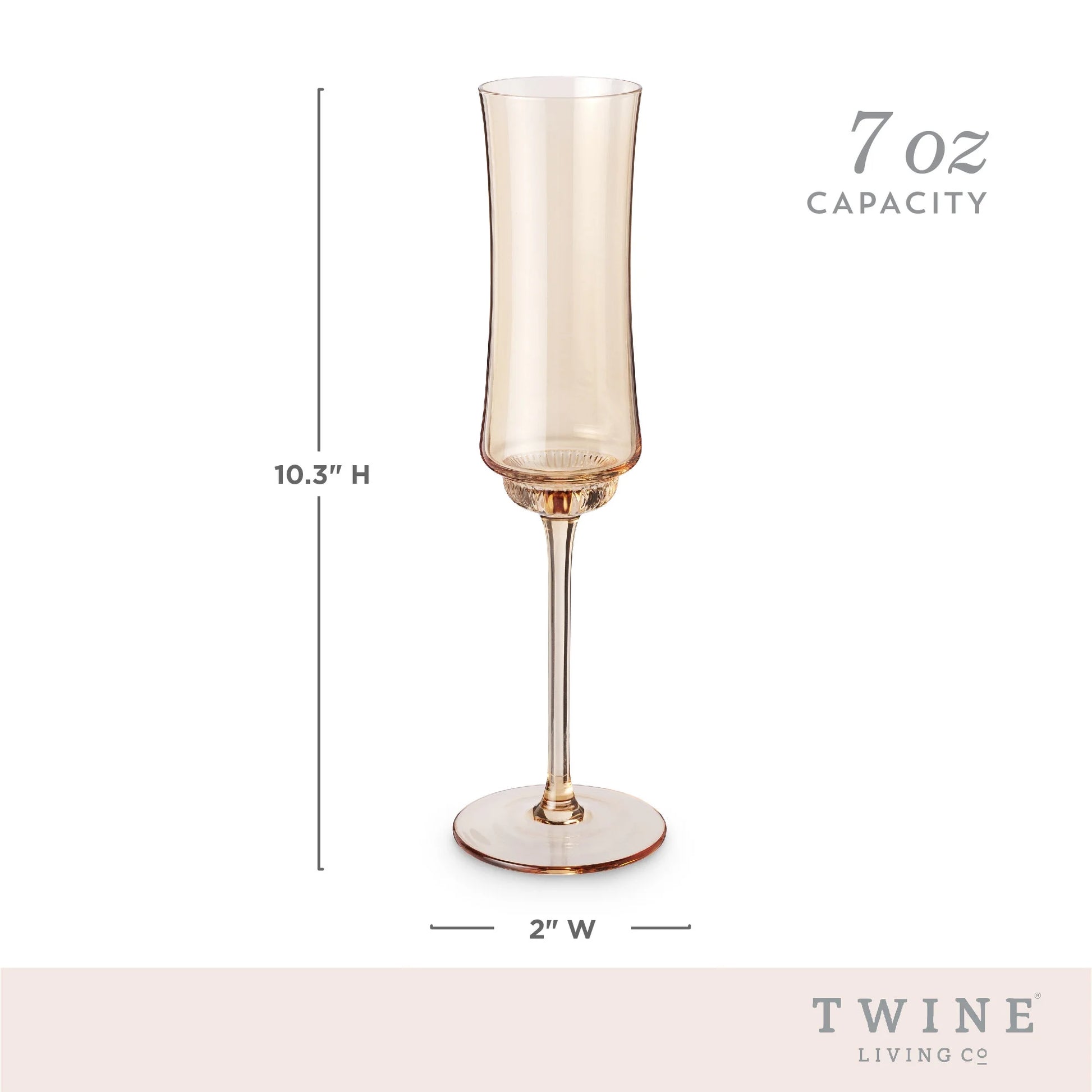 Tulip Champagne Flutes for Home Bar, Wedding Gifts, 7 Oz Set of 2