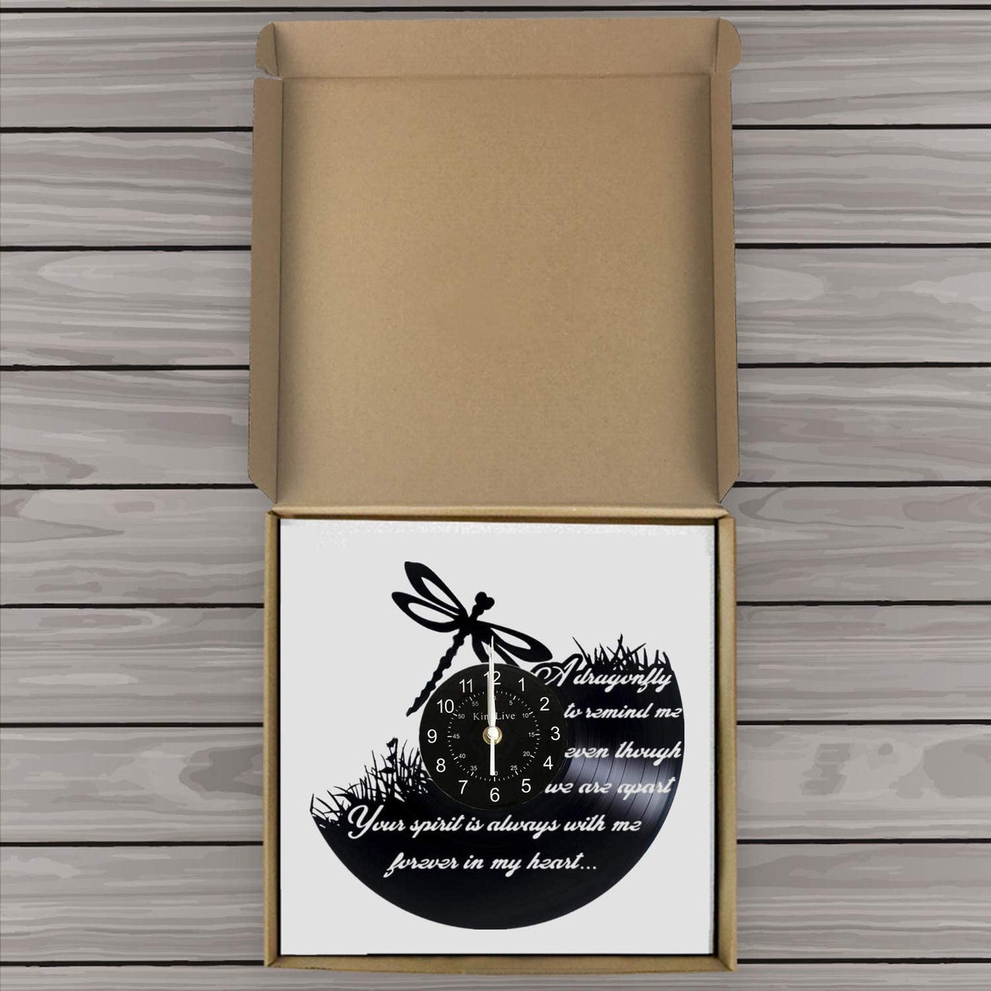 Vinyl Record  Dragonfly Vinyl Record  Dragonfly Clock Animal Home Decor Wall Art Gift for Friend