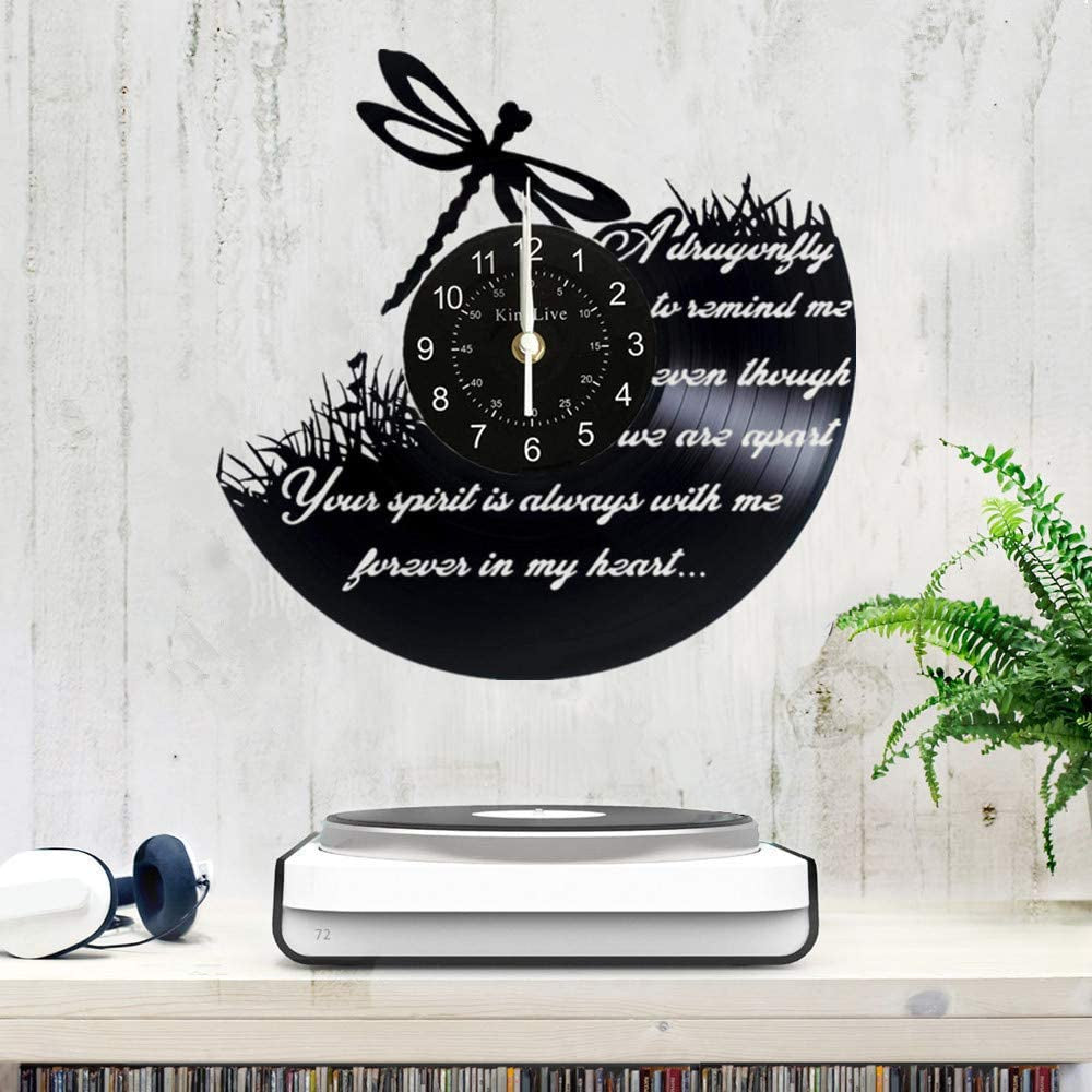 Vinyl Record  Dragonfly Vinyl Record  Dragonfly Clock Animal Home Decor Wall Art Gift for Friend