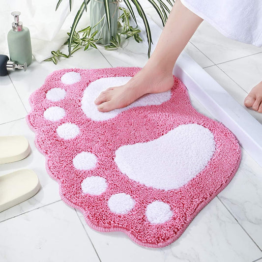 Bathroom Rugs Mats Water Absorbent Non-Slip Mat Used in Bathroom, Shower, Room, Etc.Soft Microfiber Bath Mat Machine Washable Bath Mat Bathroom Mat (Pink, 19X26'')