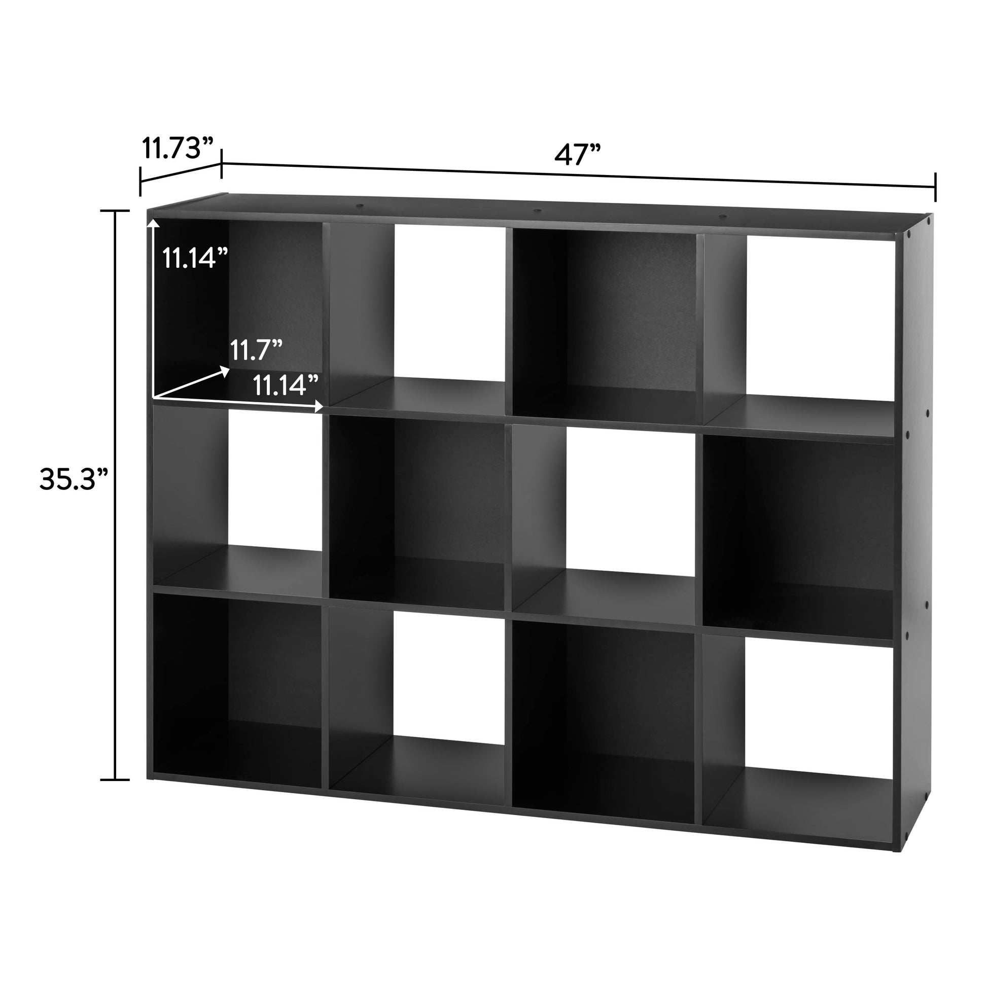 12 Cube Storage Organizer, Black