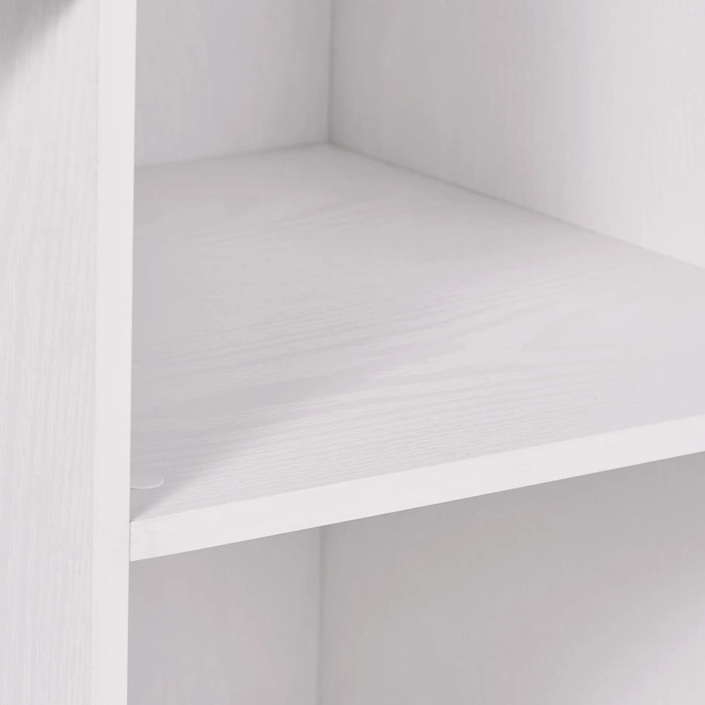 6 Cube Organizer with Storage Cubbies, White Texture