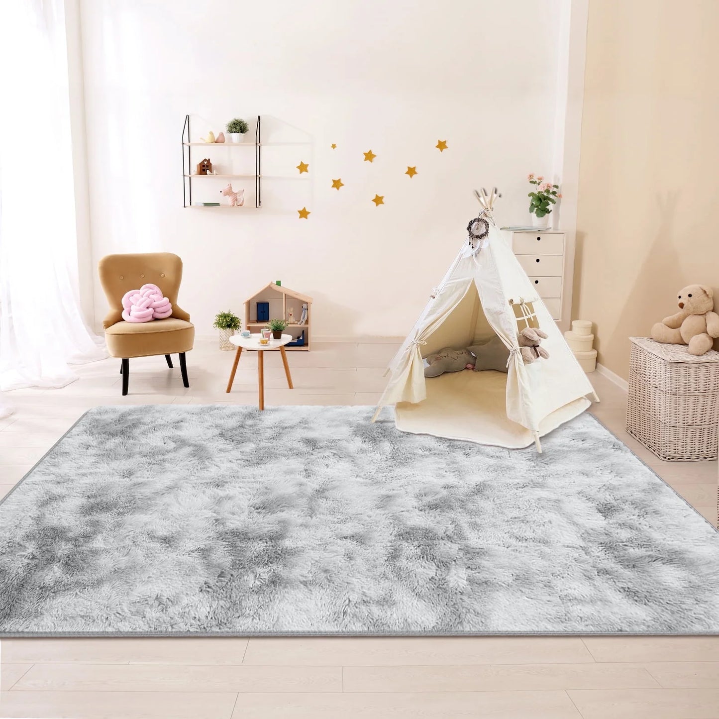 4'X6'Area Rugs Fluffy Rug Indoor Shaggy Rugs Area Rugs for Living Room Bedroom Carpet