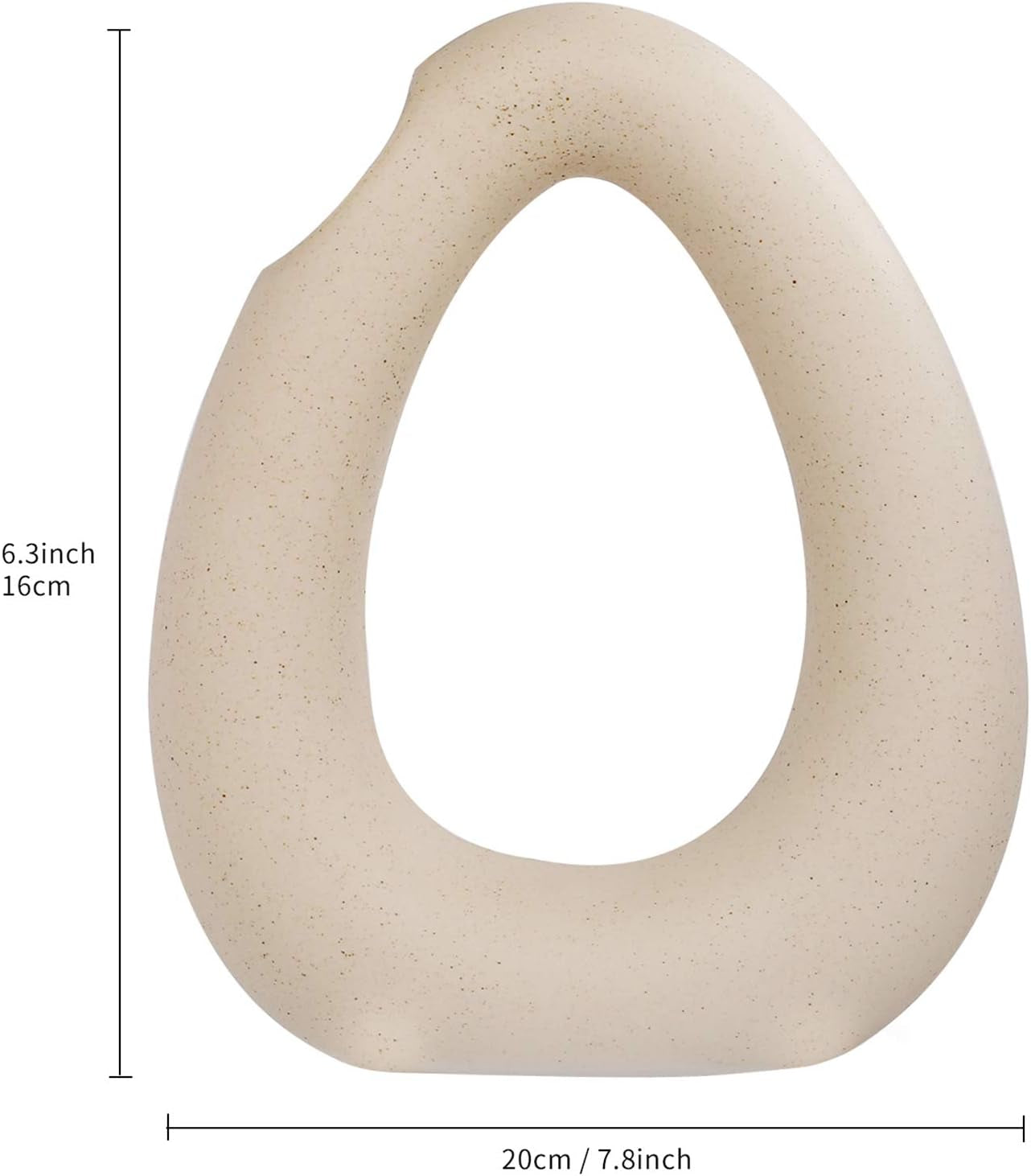 Ceramic Vase Furnishing Articles, Geometric Ceramic Vase for Home Decor Modern Flower Vase Desktop Shelf Furnishing Decoration Tabletop Decorative Hollow Vase, Yellow