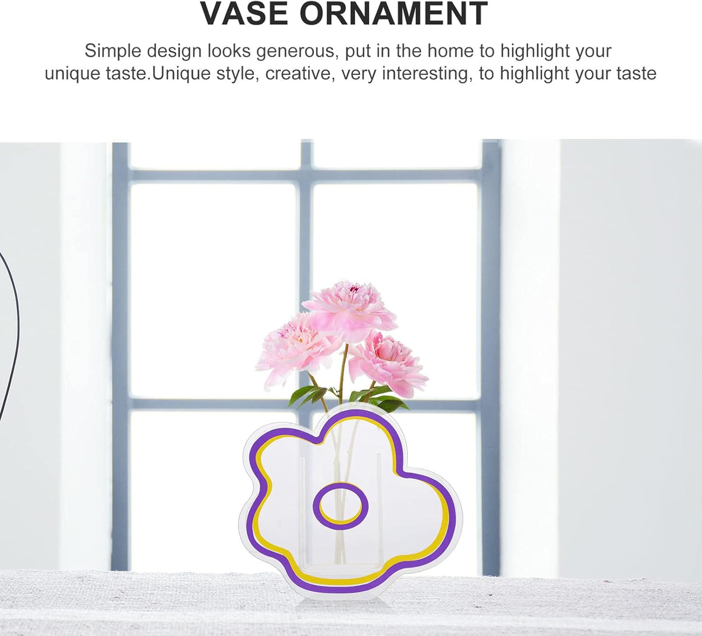 Acrylic Cloud Shaped Vase Make up Brush Pen Holder Elegant Modern Contemporary Design Vase for Home Office Wedding Decor (Purple)