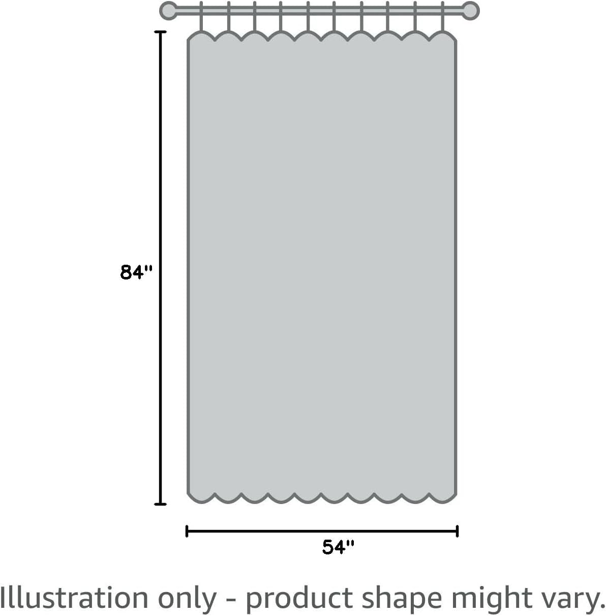 Madison Faux Linen Textured Semi Sheer Privacy Light Filtering Transparent Window Grommet Floor Length Thick Curtains Drapery Panels Office & Living Room, 2 Panels (54 W X 84 L, Charcoal Grey)