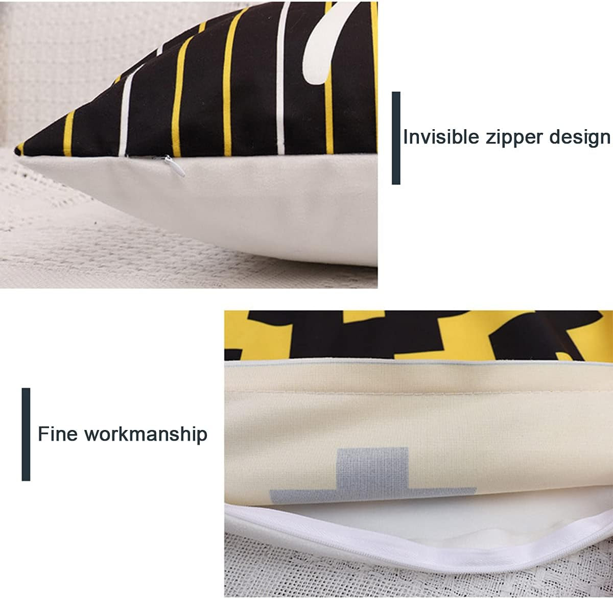 Set of 4 Christmas Pillow Covers 18X18 Throw Pillow Covers Decorative Cushion Covers Sofa Pillows Case Christmas Decorations Home Decor (Xmas-Green02, Linen)