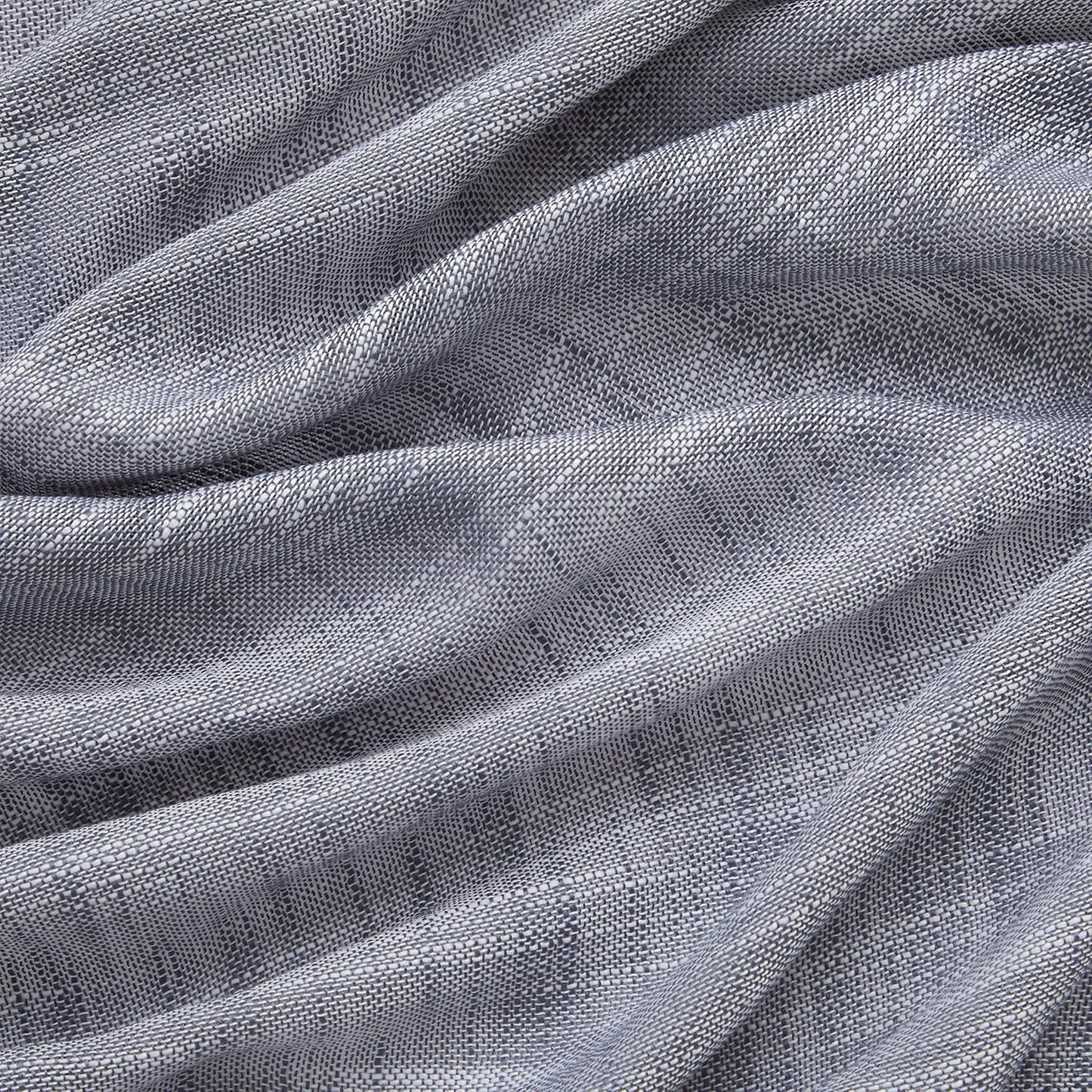 Madison Faux Linen Textured Semi Sheer Privacy Light Filtering Transparent Window Grommet Floor Length Thick Curtains Drapery Panels Office & Living Room, 2 Panels (54 W X 84 L, Charcoal Grey)