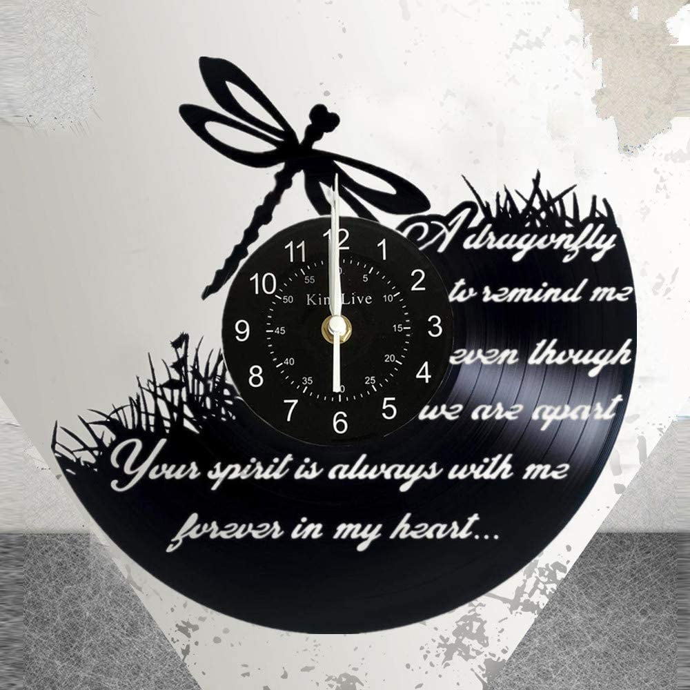 Vinyl Record  Dragonfly Vinyl Record  Dragonfly Clock Animal Home Decor Wall Art Gift for Friend