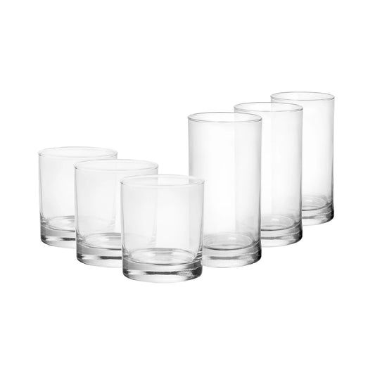 Cooler Tennyson Glass Drinkware Set, Clear, 12 Pieces