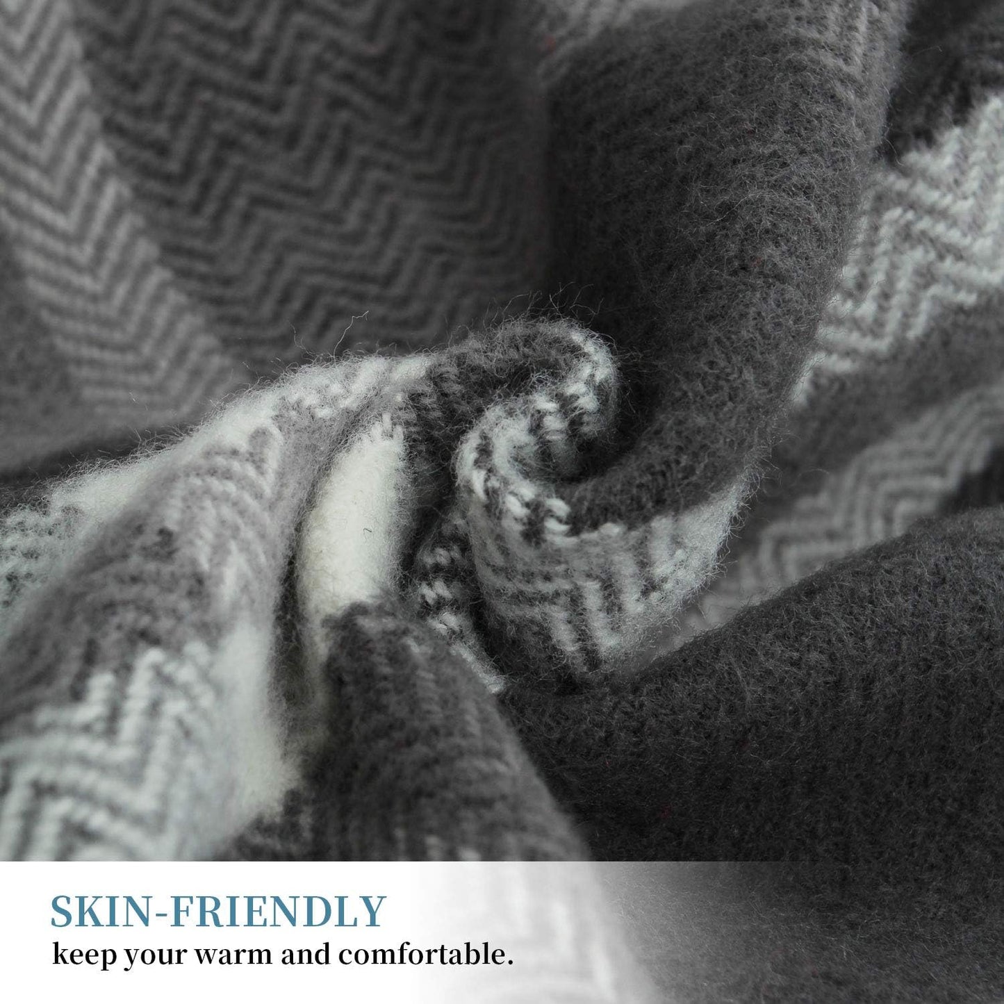 Waterproof Picnic Blanket, 60X80Inch Extra Large Foldable Rug with Luxury PU Leather Carrier, Portable Sandproof Picnic Mat for Hiking Camping.Grey Check