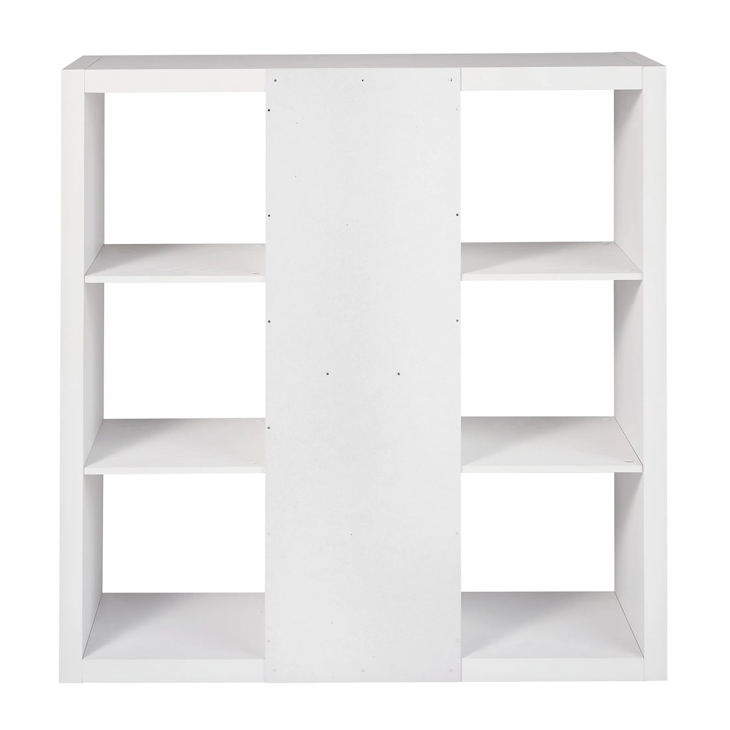 6 Cube Organizer with Storage Cubbies, White Texture