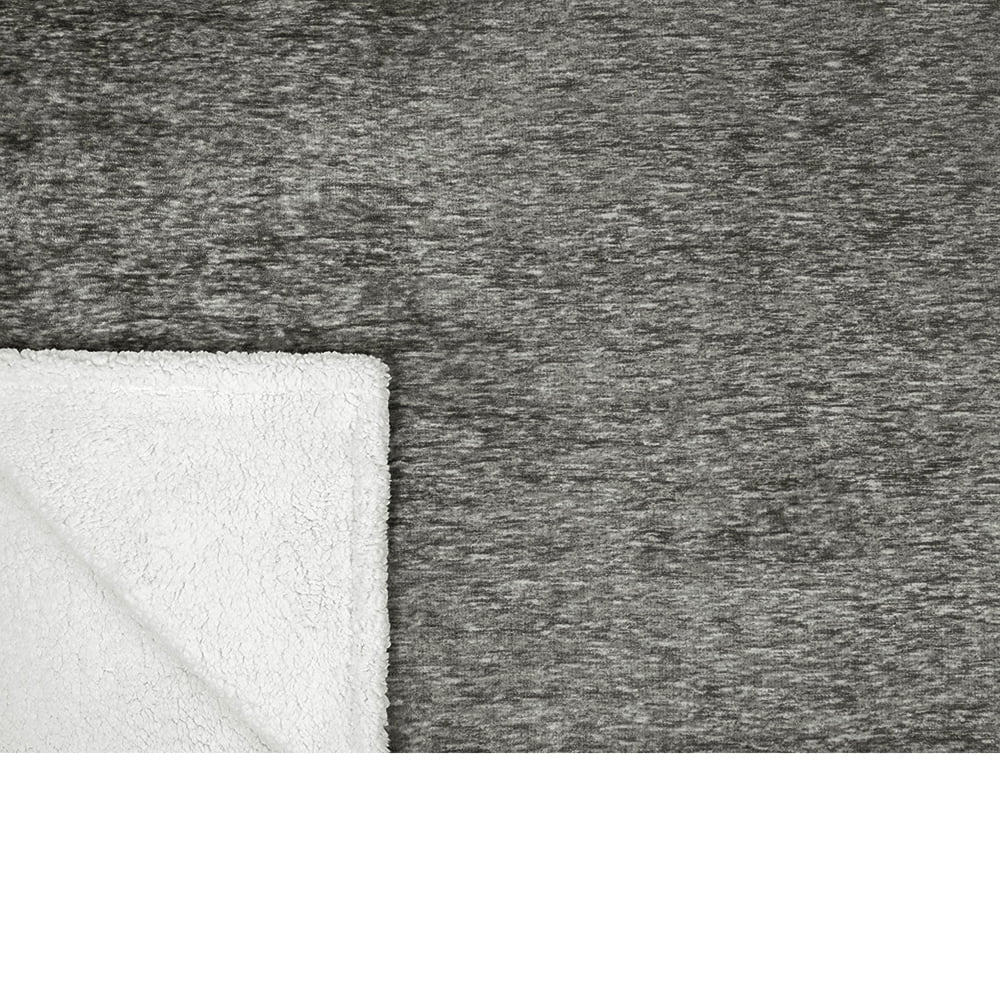 Melange Sherpa Fleece Throw Blanket | Super Soft, Reversible, Microfiber Fleece Blanket Throw | Luxurious Plush Fuzzy Dark Grey TV Blanket for Couch Sofa(50X60 Inches, Charcoal)