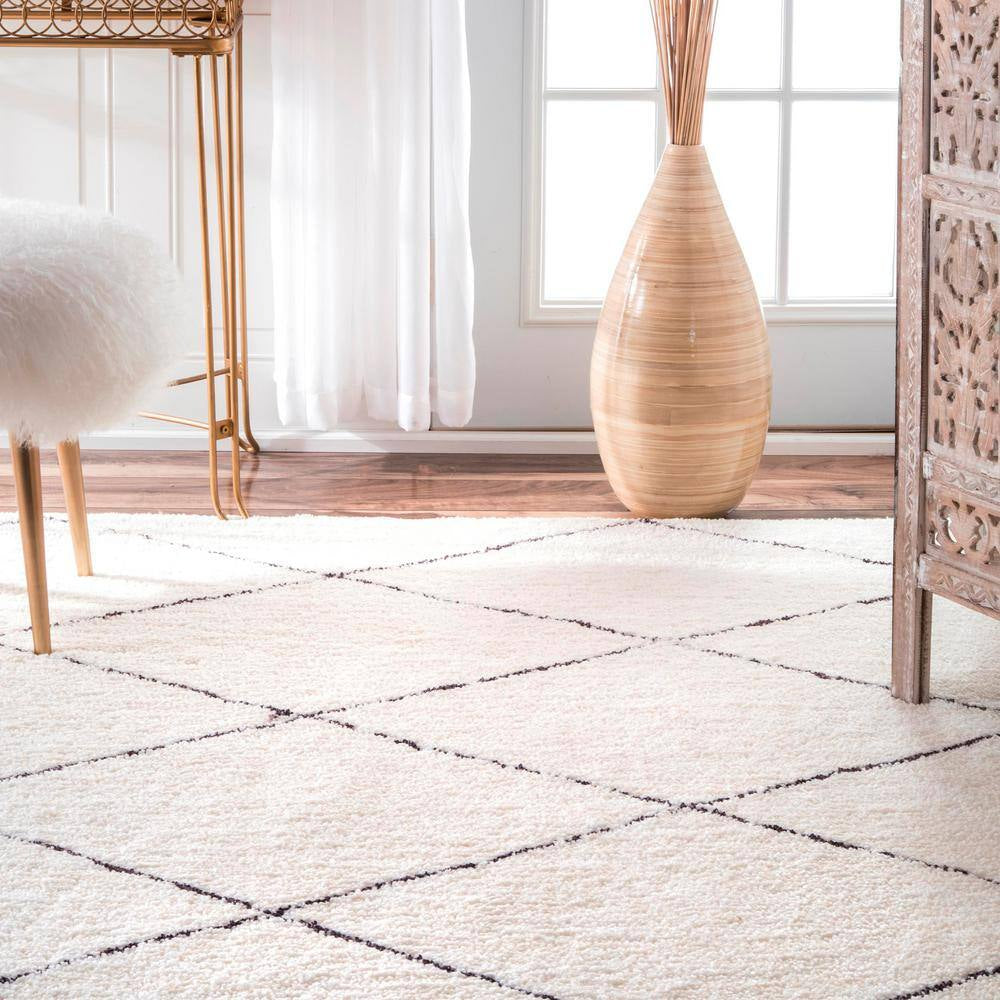 Armitra Moroccan Transitional Shag Natural 5 Ft. X 8 Ft. Area Rug