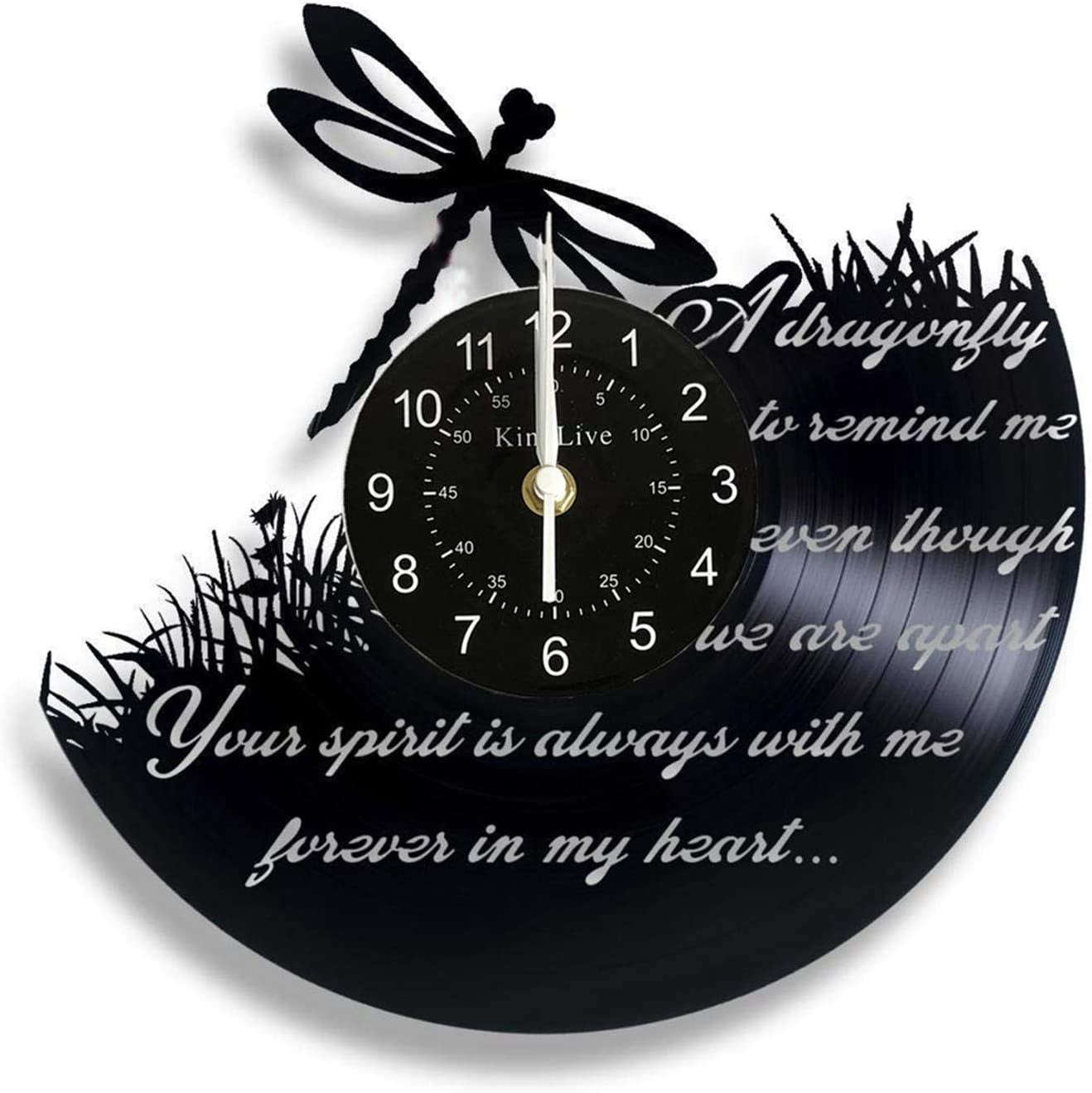 Vinyl Record  Dragonfly Vinyl Record  Dragonfly Clock Animal Home Decor Wall Art Gift for Friend