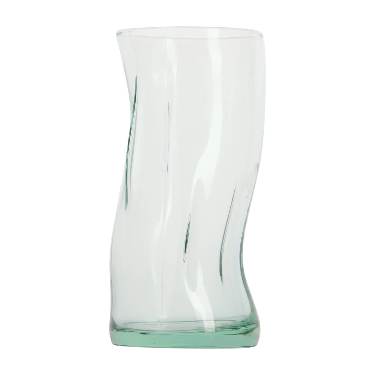 (2 Pack)  Clear Green Glassware, 14.9 Oz