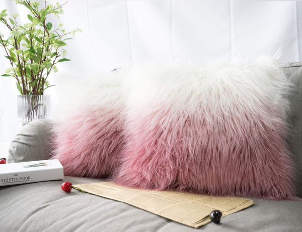 Fluffy Faux Fur Throw Pillows
