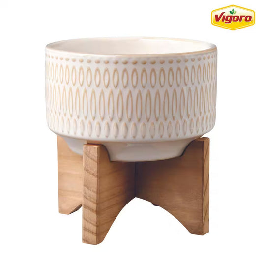 Stylish Ceramic Planter with Stand