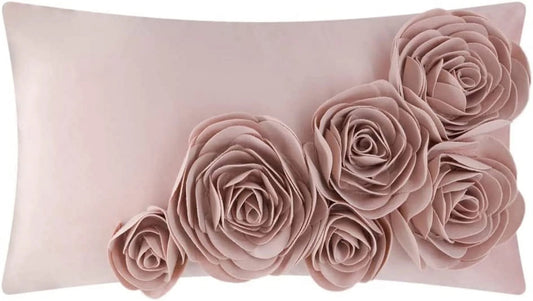 Velvet Rose Throw Pillow Cover
