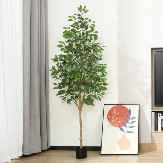 Lifelike Ficus Tree in Pot