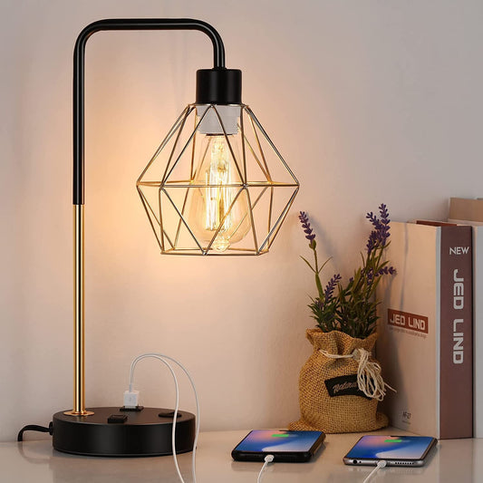 Gold Metal USB Desk Lamp