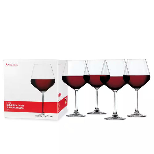 Elegant Burgundy Crystal Glasses