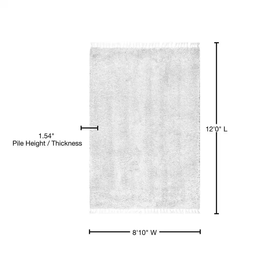 Neva Plush Shag Ivory 9 Ft. X 12 Ft. Area Rug