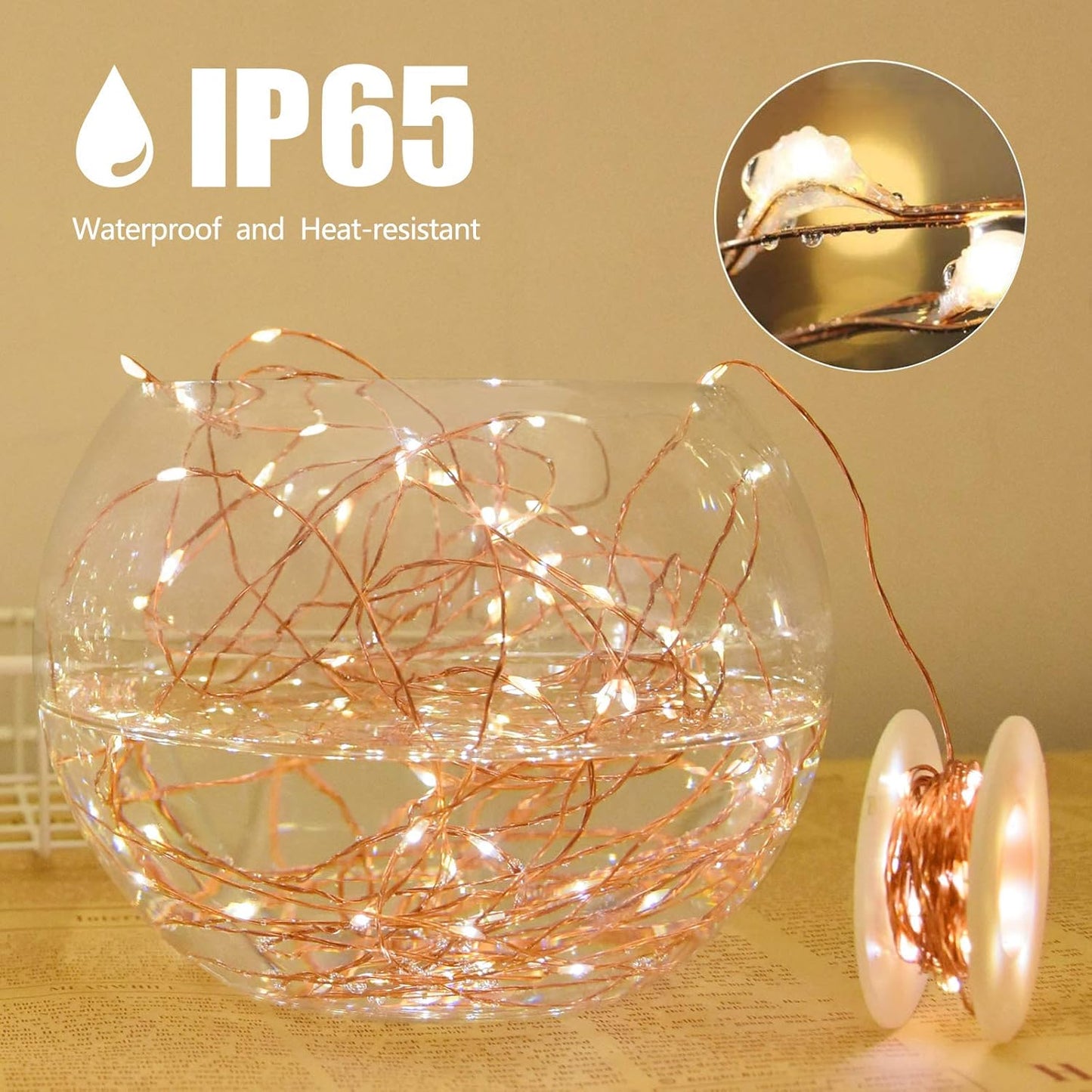 Fairy Lights Plug-In, 33Ft 100 LED Twinkle String Lights with Remote Timer - 8 Modes for Bedroom, Christmas, Thanksgiving, Patio, Wedding, Party & Indoor/Outdoor Decor