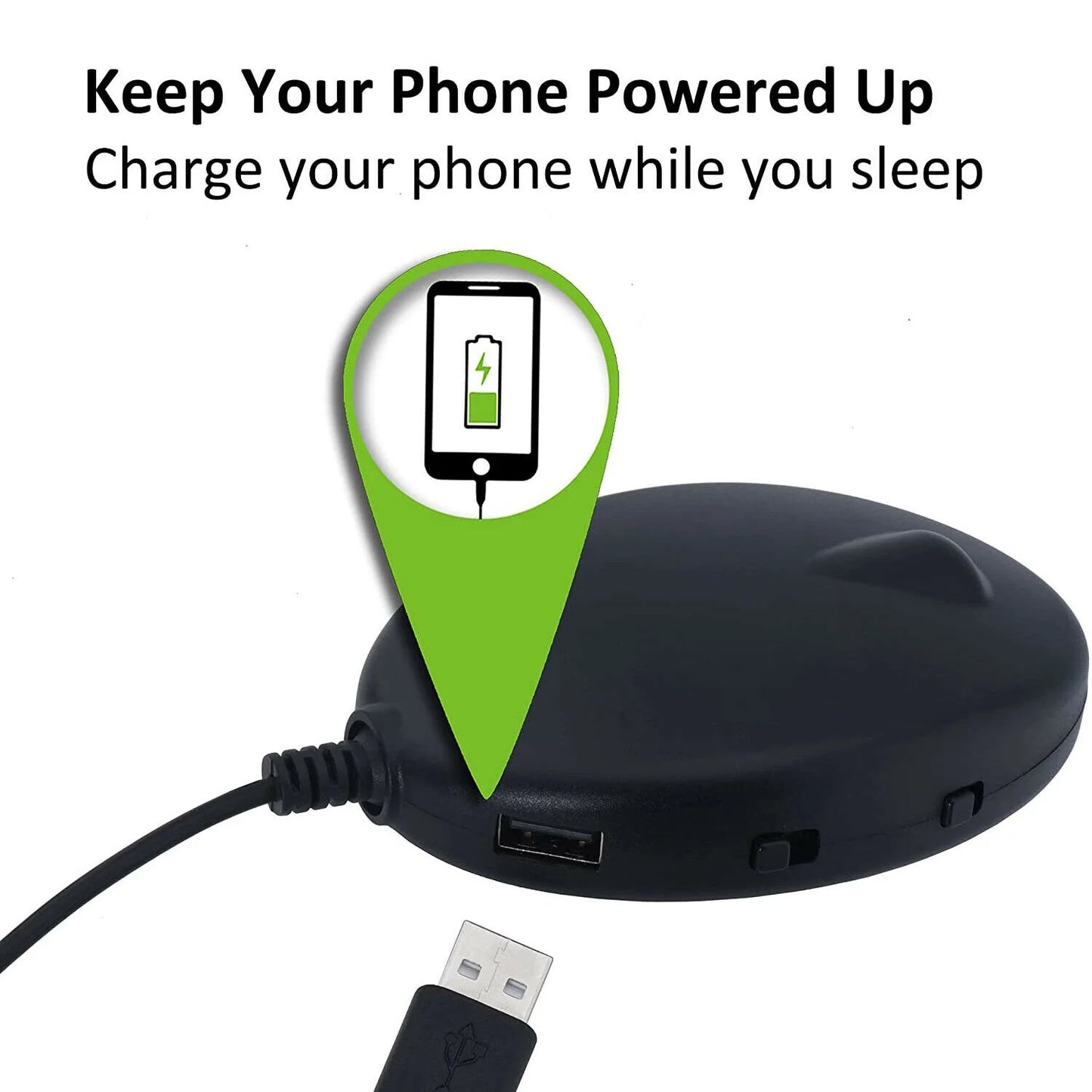 Coolfire Wooden Vibrating Alarm Clock for Heavy Sleepers Adults, Wake Loud Alarm Clock for Heavy Sleepers, Bed Shaker Alarm Clock, Smart Alarm Clock (Black)