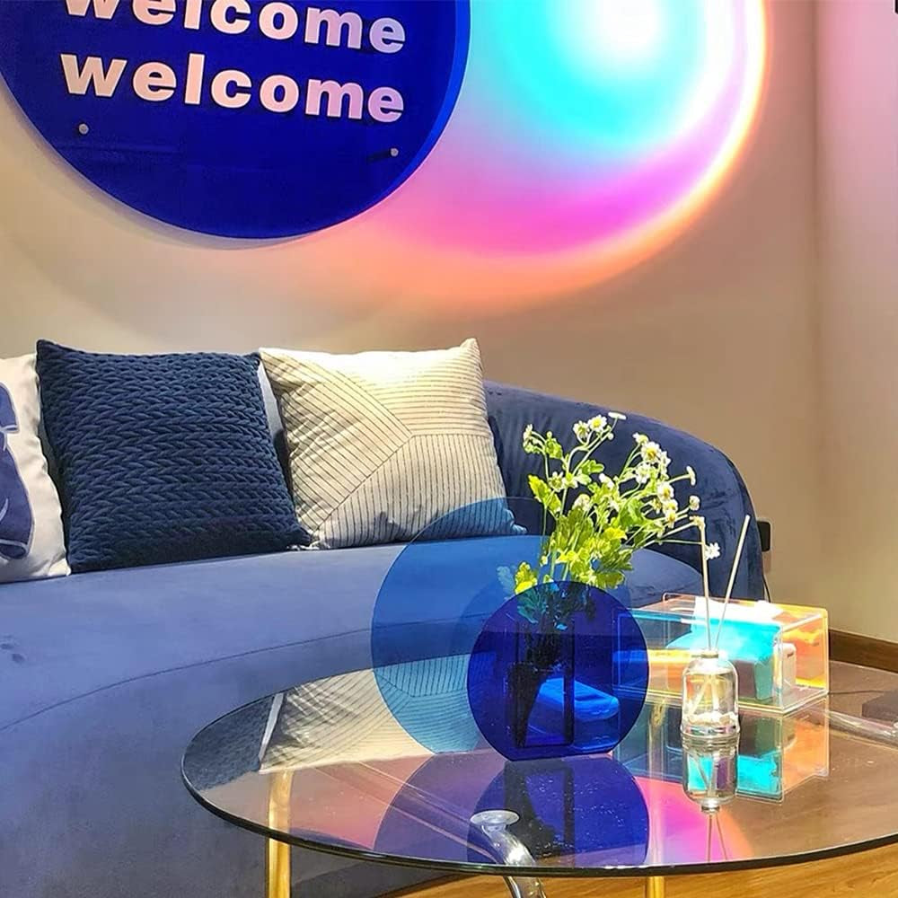 Acrylic Flower Vase Ins Style Floral Arrangement Vases Floral Vases and Containers for Wedding Centerpieces, Home Decorations, Office Ornaments (Blue)