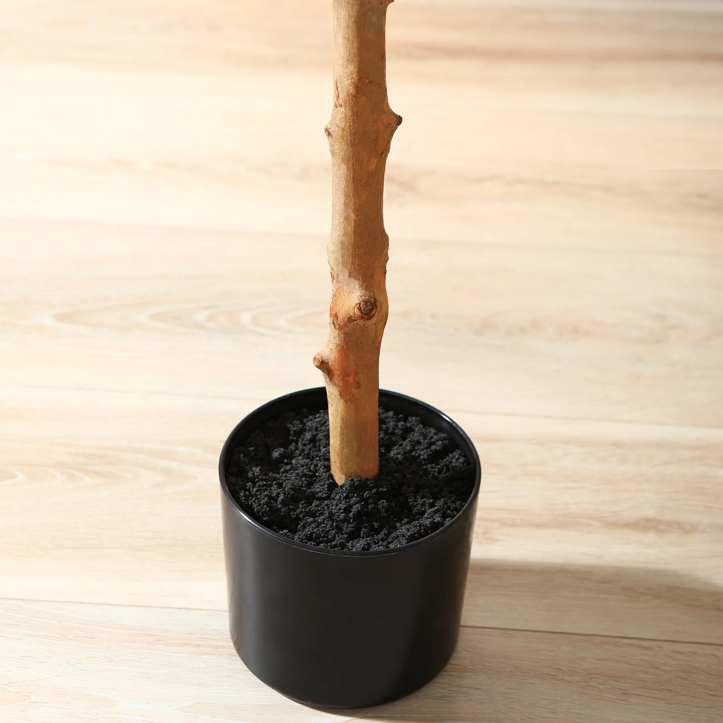 6 Ft Realistic Artificial Ficus Tree in Pot, Natural Trunk, Lush Leaves, Lifelike Faux Tree