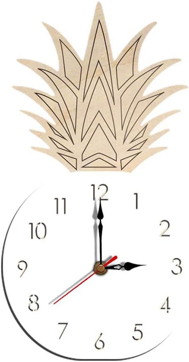 Creative Wall Clock Pineapple Shaped Wall Clock Children'S Room Silent Clock Hanging Eaducational Clock No Battery