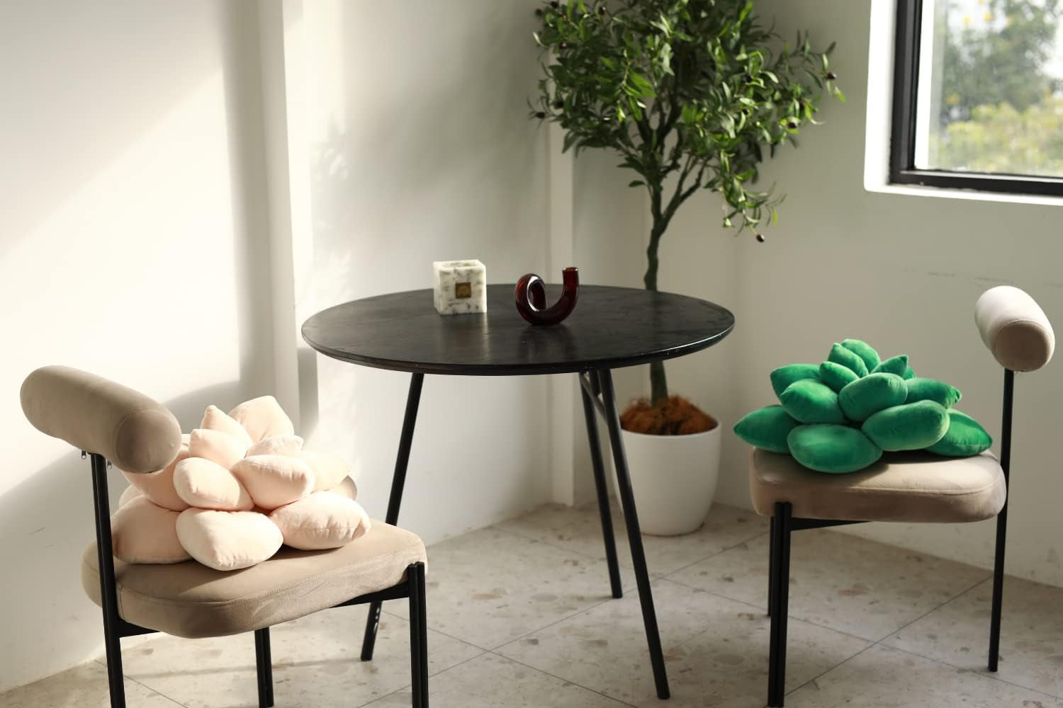 Succulent & Cactus Plush Pillows, Plant Shaped Decor