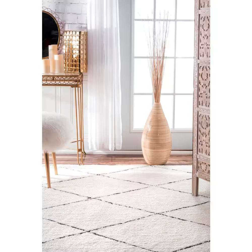 Armitra Moroccan Transitional Shag Natural 5 Ft. X 8 Ft. Area Rug