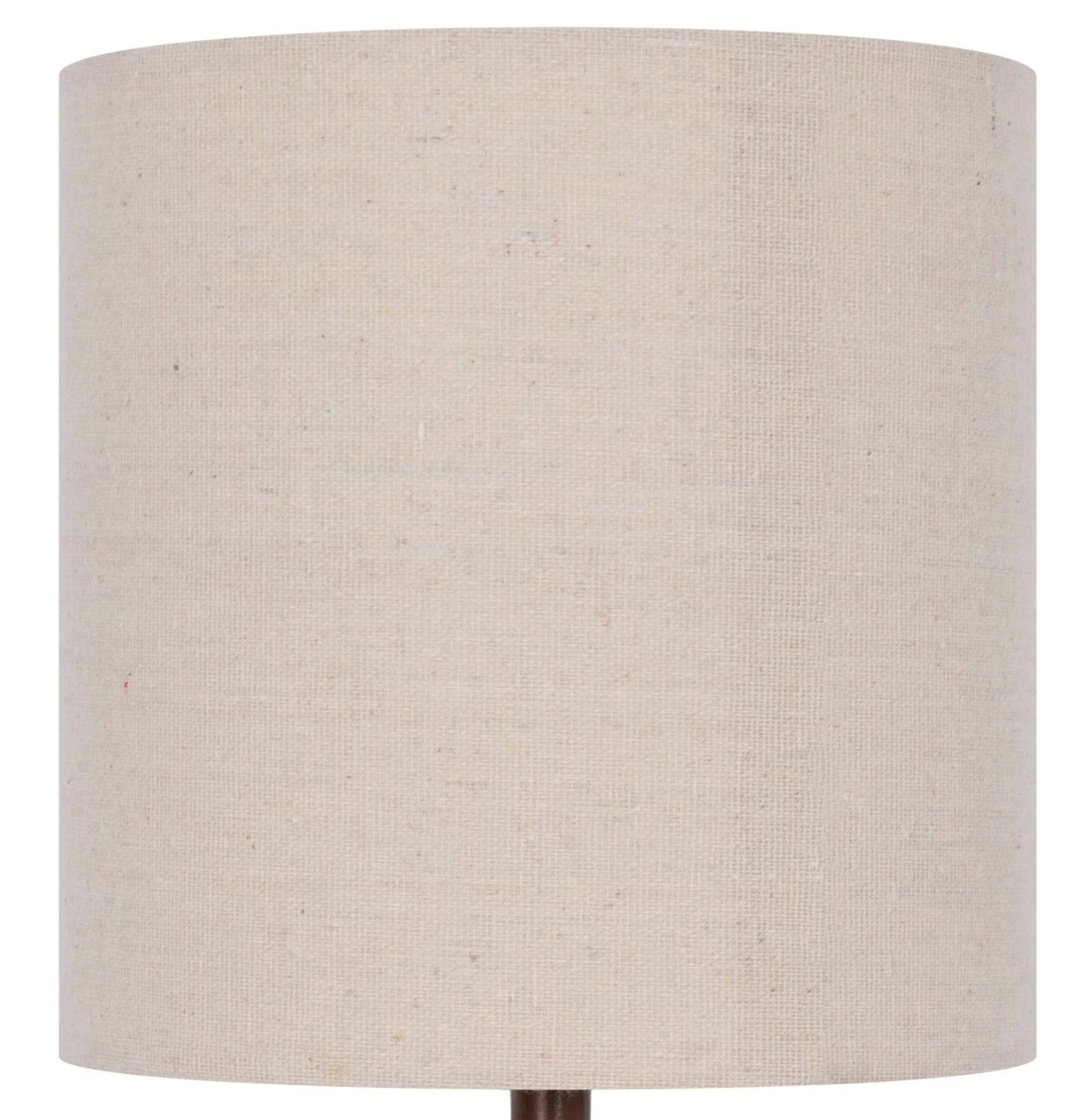 12.75” Traditional Faux Wood Table Lamp with Oatmeal Linen Shade