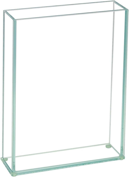 Flower Glass Vase Decorative Centerpiece for Home or Wedding by  - Flat Rectangle Plate Glass, 7" W X 10" H, Clear