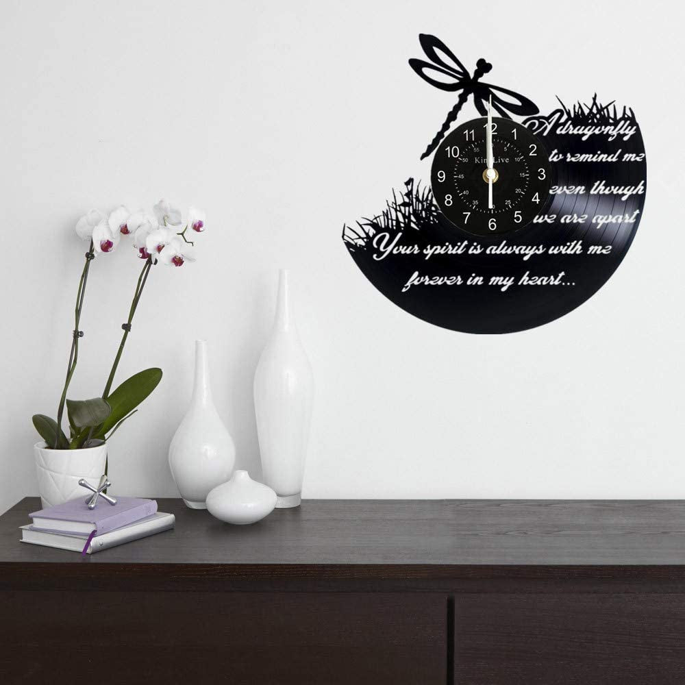 Vinyl Record  Dragonfly Vinyl Record  Dragonfly Clock Animal Home Decor Wall Art Gift for Friend