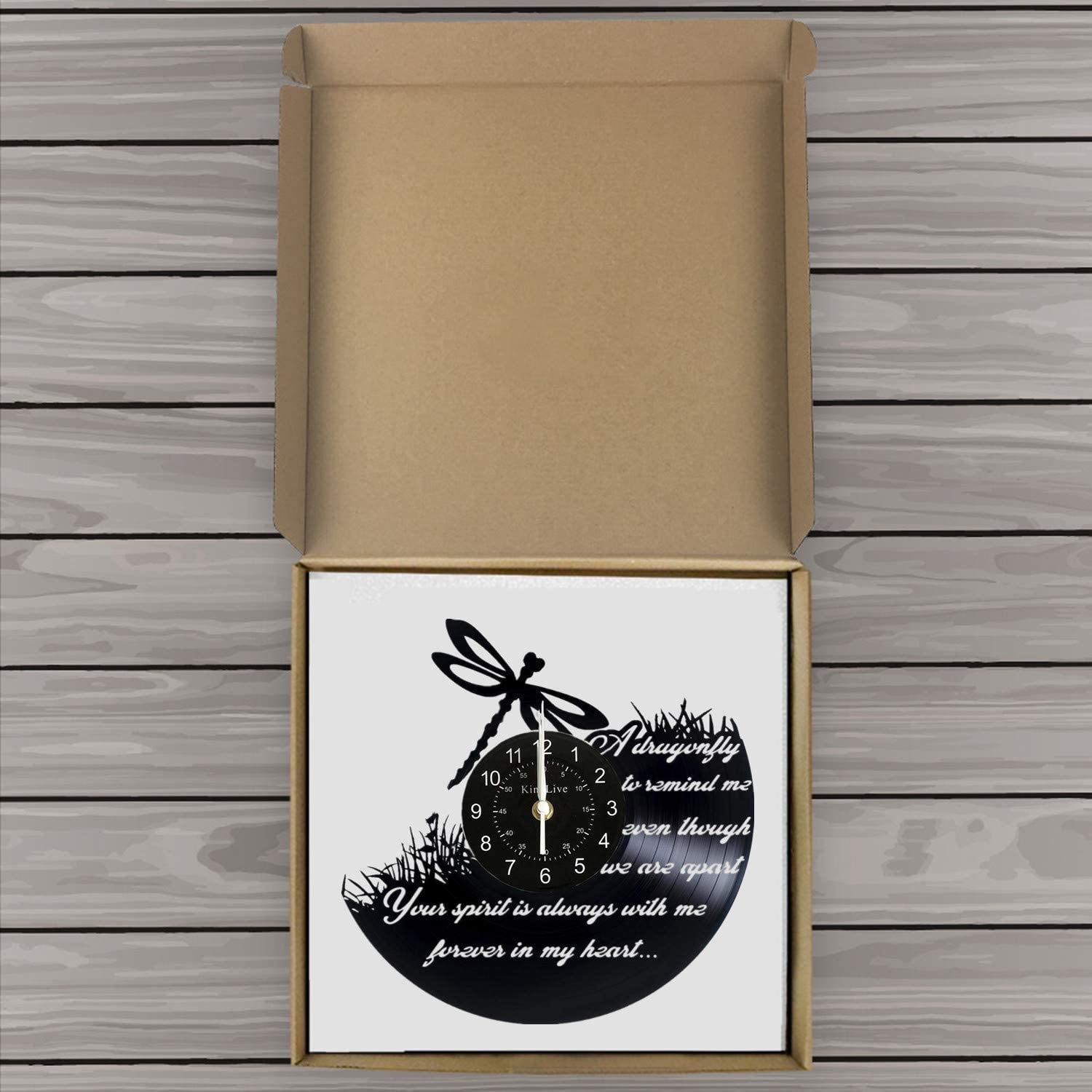 Vinyl Record  Dragonfly Vinyl Record  Dragonfly Clock Animal Home Decor Wall Art Gift for Friend