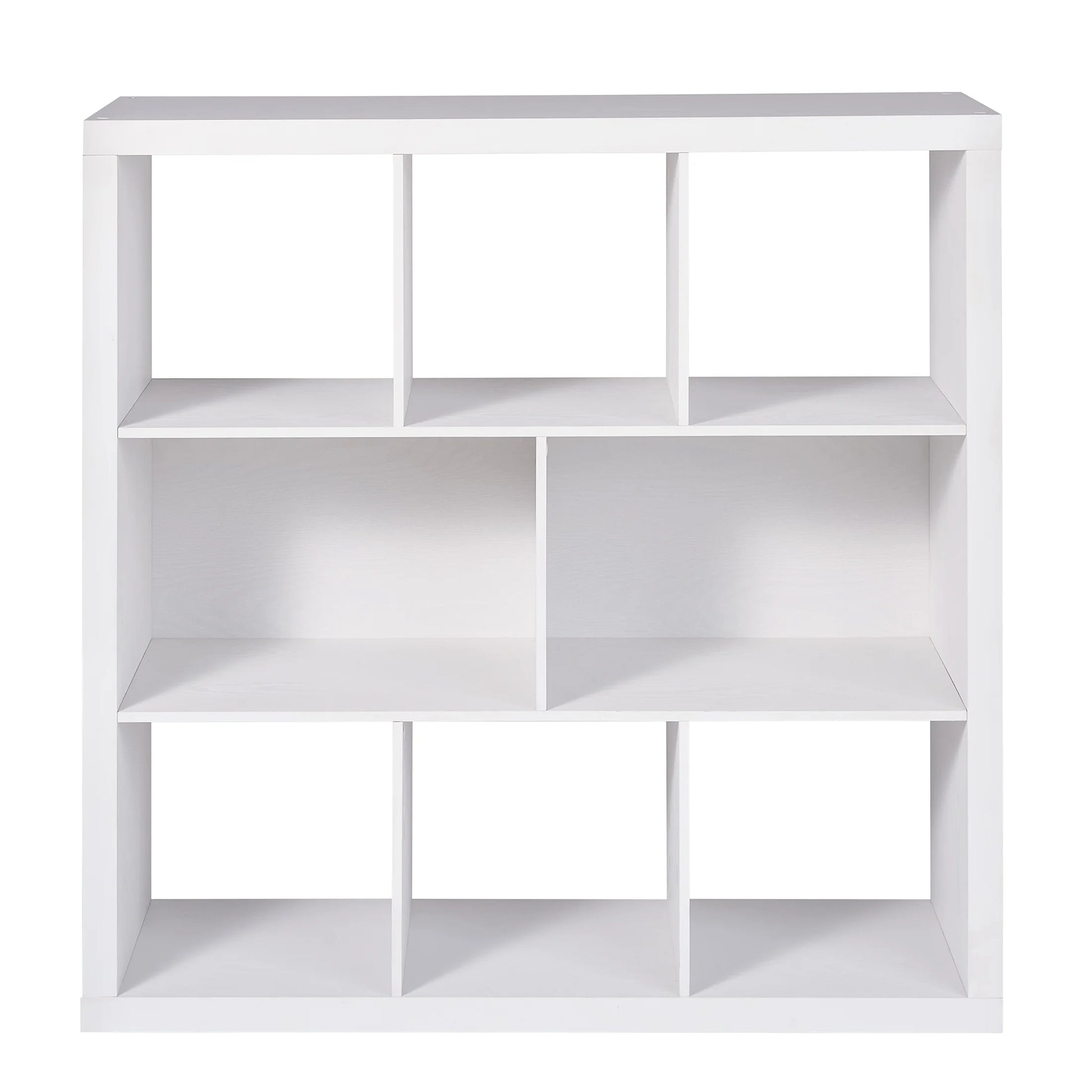 6 Cube Organizer with Storage Cubbies, White Texture