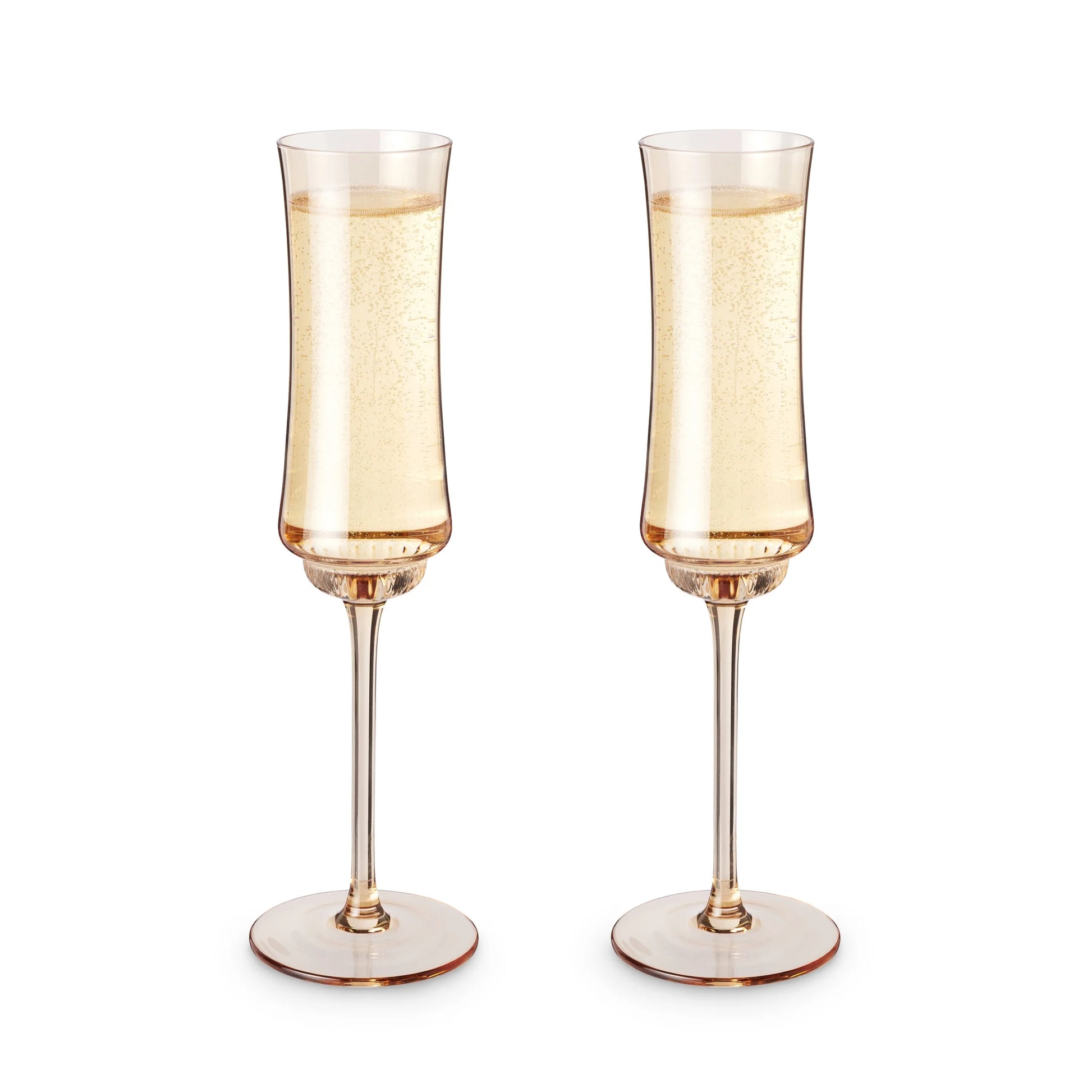 Tulip Champagne Flutes for Home Bar, Wedding Gifts, 7 Oz Set of 2