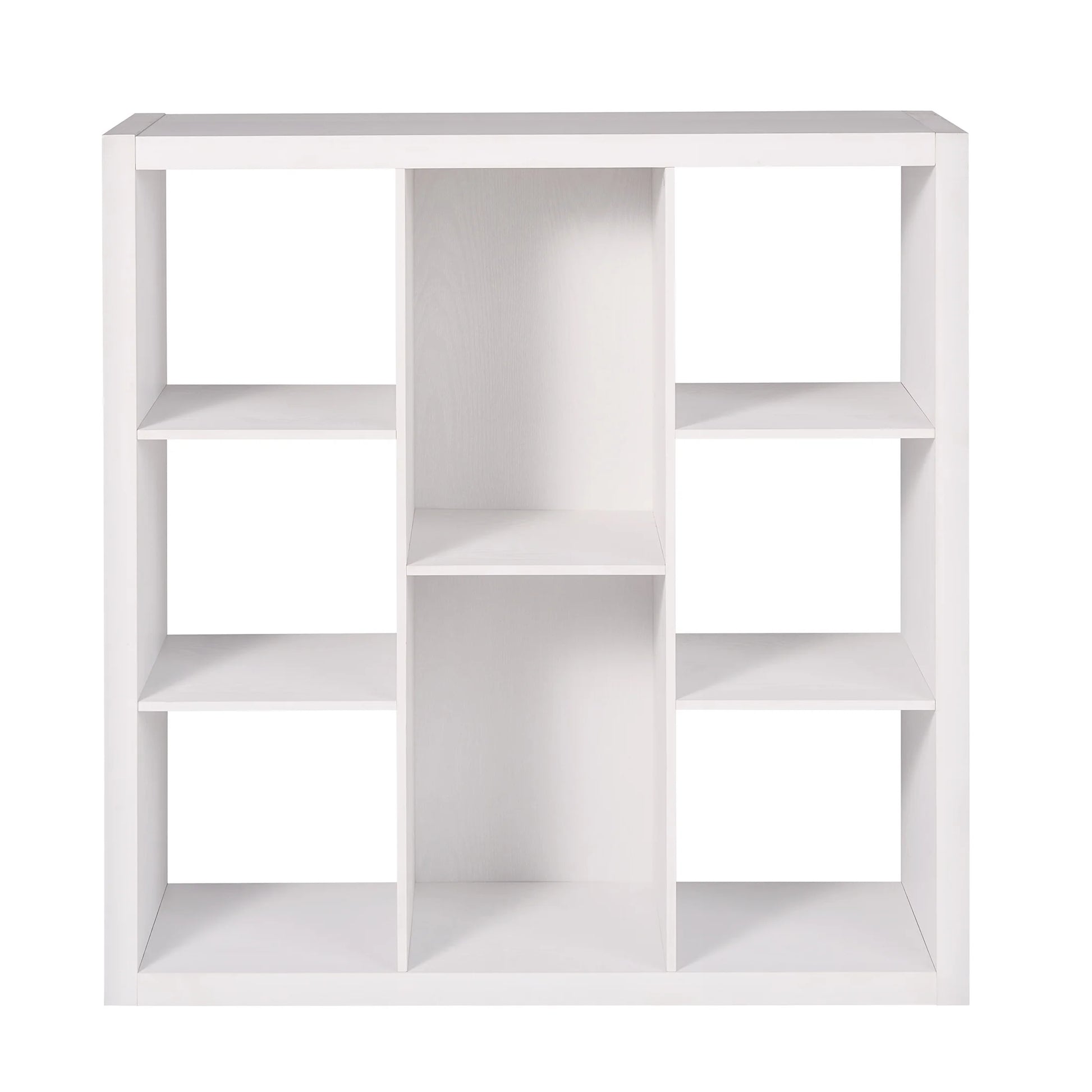 6 Cube Organizer with Storage Cubbies, White Texture