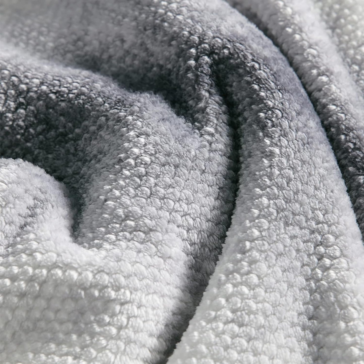 Soft Throw Blankets for Couch - Cozy Blanket Lightweight, Flannel Fleece Throw Blanket Gradient, 60X80 Inches Gray