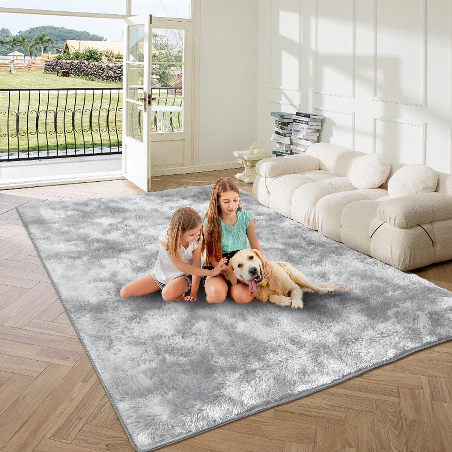 4'X6'Area Rugs Fluffy Rug Indoor Shaggy Rugs Area Rugs for Living Room Bedroom Carpet