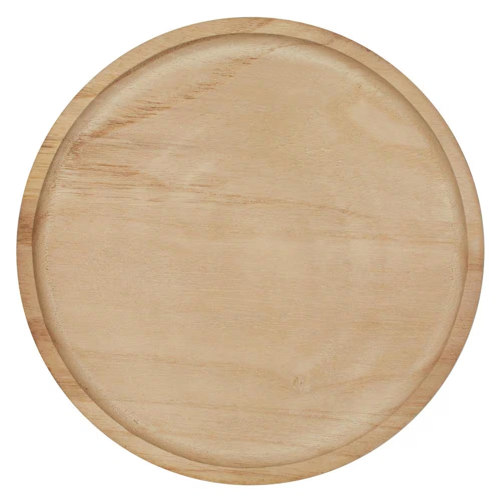 10 In. Footed Medium Brown Wood Plant Stand (10 In. L X 10 In. W X 5 In. H)